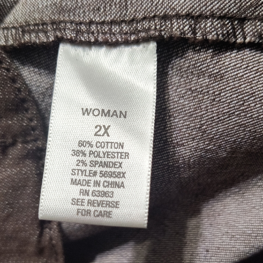Dressbarn Brown Lightweight Brown Jean Jacket, Great Shape - Picture 5 of 6